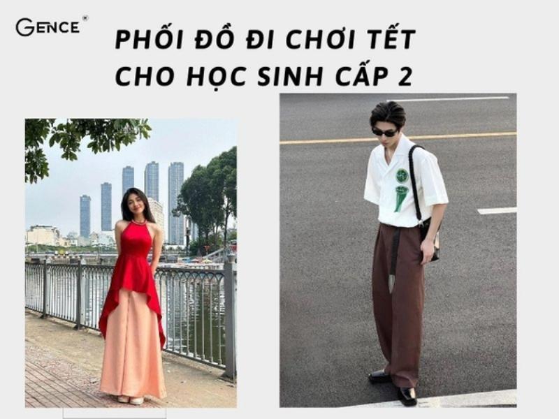 Phối đồ đi chơi Tết đơn giản cho học sinh cấp 2, phong cách năng động thoải mái
